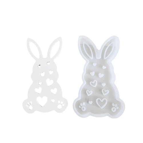 Osterhase Silikonform 3D Osterhase Silikonform Kerzen Silikonform Ostern Hase Backform für Handwerk Silikonformen Gießformen Ostern Hase Backform ﻿ (C, One Size) von AYOrpeg