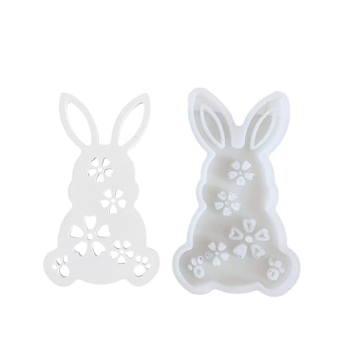 Osterhase Silikonform 3D Osterhase Silikonform Kerzen Silikonform Ostern Hase Backform für Handwerk Silikonformen Gießformen Ostern Hase Backform ﻿ (D, One Size) von AYOrpeg