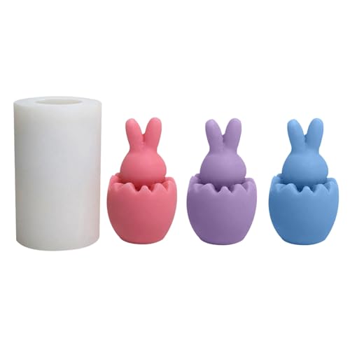 Osterhase Silikonform Ostern Kaninchen Silikonform 3D Osterhase Kerzenformen Seifenform 3D Kaninchen Gießform Ostern Silikonformen Gießformen Ostern (Clear, One Size) von AYOrpeg