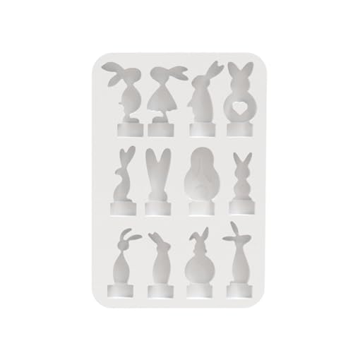 Ostern Kaninchen Silikonform Silikonform Hase Osterhase Giessform Silikon Ostern Hase Backform Dekoration Ostergeschenke Silikonform Ostern Geschenk (A, One Size) von AYOrpeg