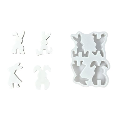 Silikonform Ostern Kaninchen Kerze Silikonform Gießformen Silikon Osterhase 3D Osterhase Silikonform Ostern Kaninchen Silikonformen Silikonformen Gießformen (White, One Size) von AYOrpeg