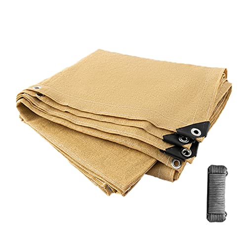 Schattierungsnetz,Schattiernetz,90% Anti UV Schattennetz, Windschutznetz mit Ösen, Wiederverwendbar Windschutznetz Stall Geeignet für Pergola Garten Wintergarten，1 m x 2 m,3.3 x 6.6ft，Beige von AYPET