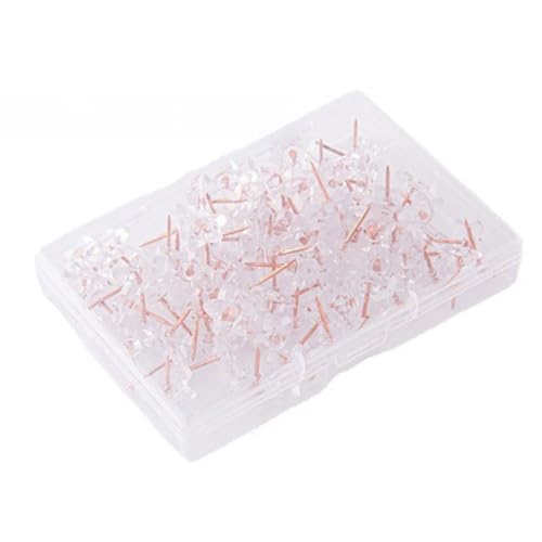 100 Stück Transparente Nähnadeln Mit Transparenter Box Quiltnadeln Transparente Push Pins Kartennadeln Für Stoffnähen Handwerk von AYPOHU