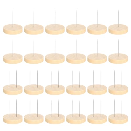 24 Stück Action Figuren Ständer Häkelpuppen Ständer Doppelnadel Ständer Holz Display Ständer Für Die Präsentation von AYPOHU