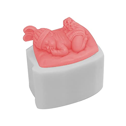 3D Schlafende Babyparty Silikonform Handgefertigte Seifenformen Fondant Kuchenaufsatz Dekoration Süßigkeiten Schokolade Epoxidharz Gussform von AYPOHU