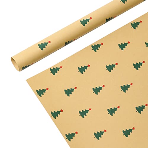 AYPOHU 5 Stück Weihnachts Geschenkpapier Kraftpapier Schneeflocken Elch Muster von AYPOHU