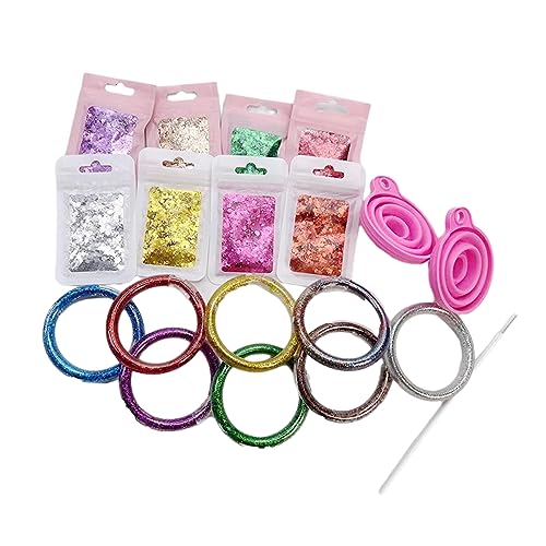 AYPOHU Glitzerndes Armband Bastelset Für Kinder Kreative Freundschaftsarmbänder Kinder Schmuckherstellungssets Mädchen Geschenk von AYPOHU