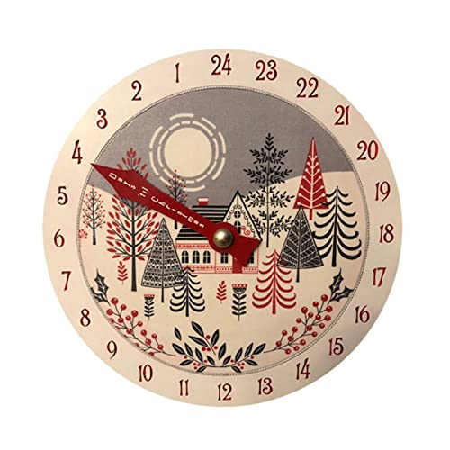 AYPOHU Weihnachten Holz Countdown Kalender Holz Uhr Modell Ornament Für Home Küche Esstisch von AYPOHU