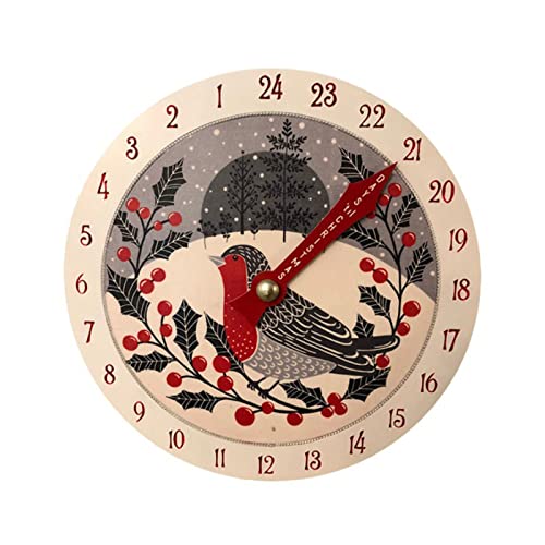 AYPOHU Weihnachten Holz Countdown Kalender Holz Uhr Modell Ornament Für Home Küche Esstisch von AYPOHU