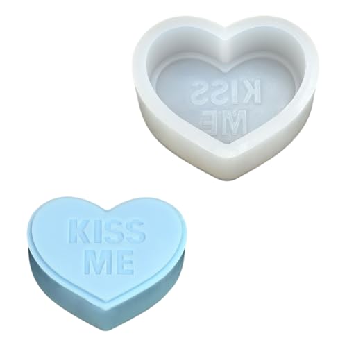 Valentinstag Themen Herz Silikon Kerzenformen Für Kerzen 3D Herz Seifenherstellungsformen Fondant Silikon Formen von AYPOHU