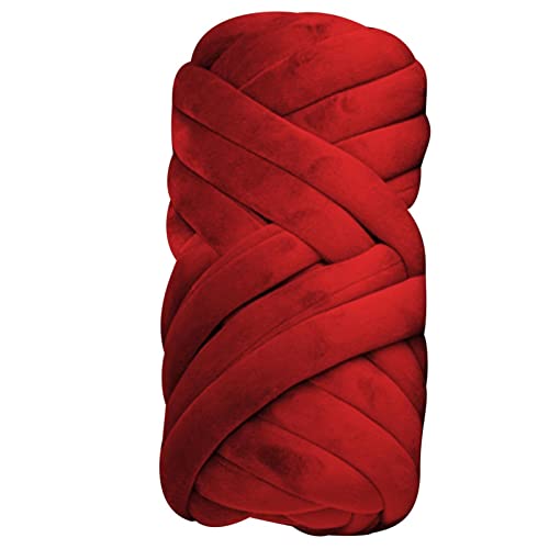 AYSTRTER 500 G/18 M Handgestritztes Klobiges Garn DIY Woll Handroving Garn Super Chunky Garn Arm Strickgarn Waschbares Baumwollpolyester Chunky Garn Für Handgefertigte Decken Würfe Korb von AYSTRTER