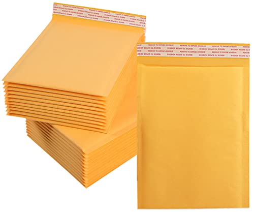 AYSUM Luftpolsterumschläge, A3, 300 x 400 mm, groß, Kraftpapier, selbstverschließend, für Versand oder Verpackung, Goldfarben, 20 Stück von AYSUM