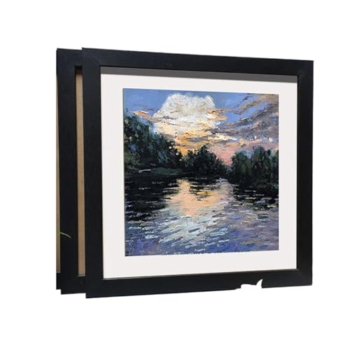 AYWTIUN Bilderrahmen 3 Stück quadratischer Holz-Fotorahmen for Aufhängen an der Wand, 20 x 20, 25 x 25 cm, Holz-Bilderrahmenständer for Bilder, Foto-Dekor, Gedenkgeschenk(Black,15X15cm 3pcs) von AYWTIUN