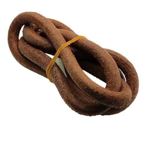 AYWTIUN Lederschnur Lederband 2 Meter echtes echtes Lederband, rund, flach, Seil, Schnur for die Herstellung von DIY-Halsketten, Armbändern und Schmuck(Size:Round 10mm) von AYWTIUN