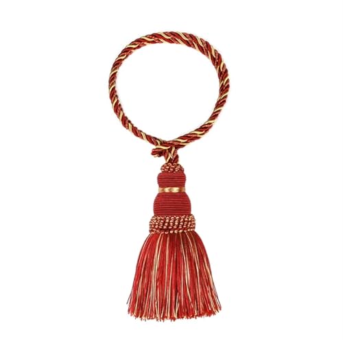 AYWTIUN Seilhalter für Vorhänge 1PC Curtain Tassel Tieback Curtain Holder Accessory Rope Decorative Home Decor Hanging Rope Curtain Accessories(Mix Red) von AYWTIUN