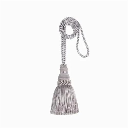 AYWTIUN Seilhalter für Vorhänge 1PC Curtain Tassel Tieback Curtain Holder Accessory Rope Decorative Home Decor Hanging Rope Curtain Accessories(Silver) von AYWTIUN