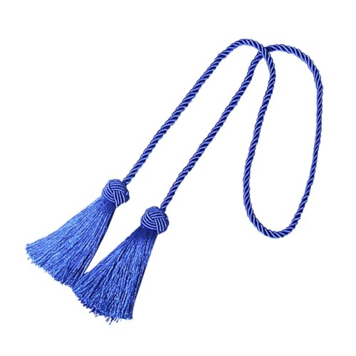 AYWTIUN Seilhalter für Vorhänge 1Pc Tassel Curtain Tieback Gold Tiebacks for Curtains Rope Holder Accessories Polyester Curtain Cord(Blue) von AYWTIUN