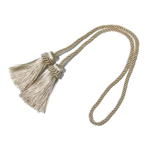 AYWTIUN Seilhalter für Vorhänge 1Pc Tassels Curtain Tieback Handmade Fringe Room Accessories Curtain Tie Backs Hanging Ball Buckle Rope Curtains Holder(Beige) von AYWTIUN