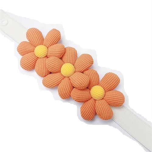 AYWTIUN Seilhalter für Vorhänge Flower Curtain Strap Woven Curtain Drawstring Rope Cartoon Flower Curtain Buckle Flower Tassel Curtain Tieback(Orange A) von AYWTIUN