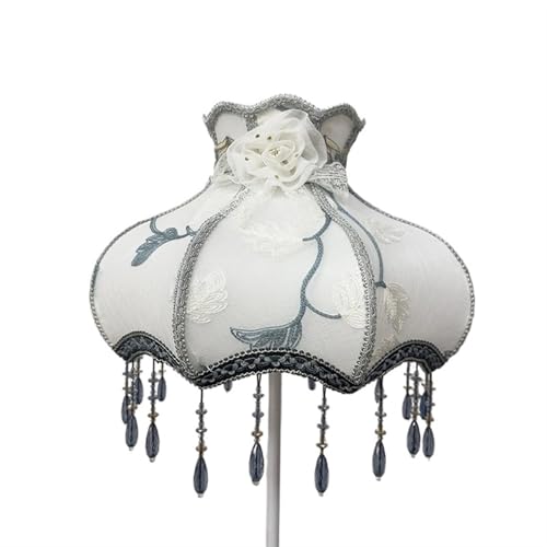 AYWTIUN lampenschirm stehlampe Lampenschirm Retro Perlen Spitze Blume Schlafzimmer Nachttischlampe Stehlampe Wandlampenabdeckung(Color5) von AYWTIUN