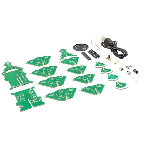 AZDelivery 3D DIY Weihnachtsbaum Löt-Set: Bunte LED Elektronik Bausatz, 7 Farben, STEM PCB-Platine – Ideal für Anfänger, Löten lernen & Üben, Auto-USB-Anschluss von AZDelivery