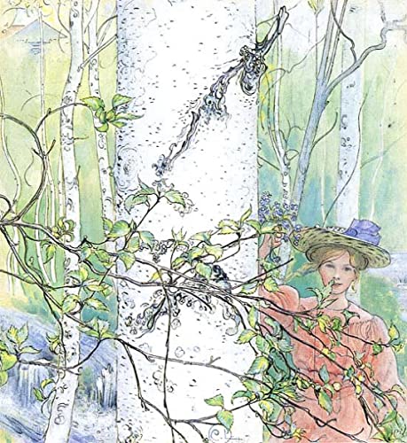 Bilder kunst leinwand Kunstdruck Leinwandbild Ölgemälde Frühling von Carl Larsson für Wanddekoration 60x90cm von AZENZI