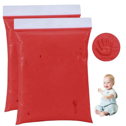 Hand- und Fußdrucken für Baby, 2pcs 40 g weiche Luft trockene Ton für Kinder, DIY -Luft trockene Modelmodellierung, lustiges Ton -Handabdruck -Kit für Mädchen Jungen Geschenke Luft trockene Ton für K von AZIDWERYQ