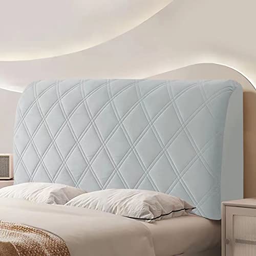 Kopfteilbezug Für Bett Bettkopfteil Hussen Bett Kopfteil Bezug Stretch Bett Kopfteil Husse Einfarbig Staubhülle Elastische Ür Gepolsterte Schlafzimmer Kopfteil Samtstoff ( Color : Light gray , Size : von AZMANI