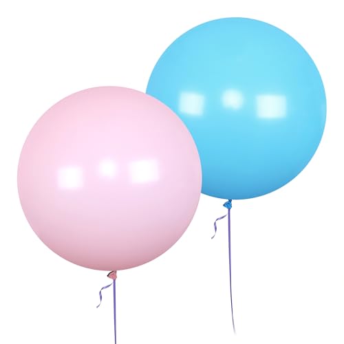 AZOWA 61.0 cm Rosa und Blau Ballon 10 Große Luftballons für Hochzeit Geburtstag Babyparty Dekoration (Rosa und Blau, 10 Stück) von AZOWA