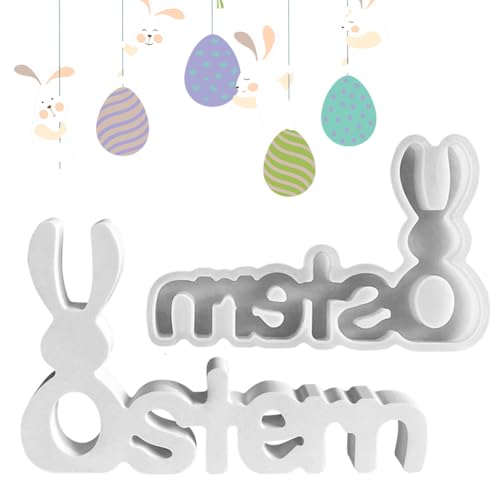 AZURAOKEY Silikonformen Gießformen Ostern, Silikonform Ostern Hase, Silikonformen Gießformen Osterhase Ostern Gipsform Hase Giessform Silikon Osterhasen Silikonform for DIY Handwerk von AZURAOKEY