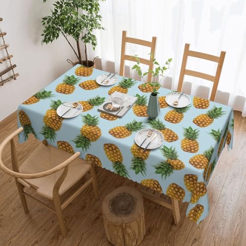 AZXMGOP Tischwäsche, Ananas, bedruckt, 137 x 183 cm, rechteckig, wasserdicht, für Esszimmer, Urlaubsdekoration, 3 Stück von AZXMGOP