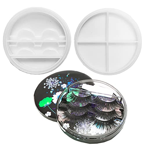 Aabellay Kosmetik Pflegebehälter Resin Harzform Wimpern Display Tray Harz Silikonform Behälter Epoxid Form Tablett Epoxidharz Kunstharzform Form Gießformen für DIY Schmuckherstellung von Aabellay