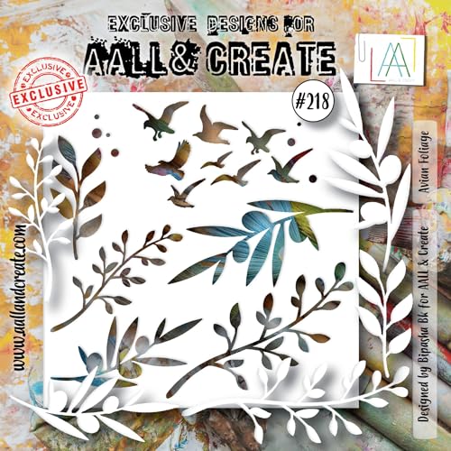 AALL And Create Stencil 6"X6"-Avian Foliage AALL And Create Stencil 6"X6"-Avian Foliage von Aall and Create