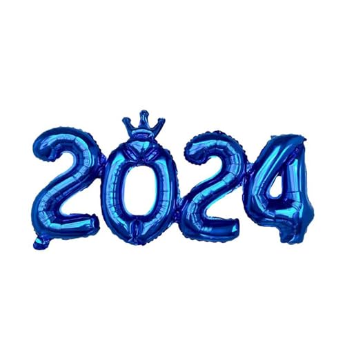 8.6 Zoll 2024 Ballons Nummer 2024 Folienballons für Silvester Party Supplies Party Graduation Dekorationen Home Decoration von Aaoehiewp