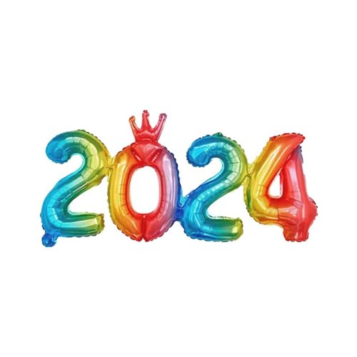 8.6 Zoll 2024 Ballons Nummer 2024 Folienballons für Silvester Party Supplies Party Graduation Dekorationen Home Decoration von Aaoehiewp