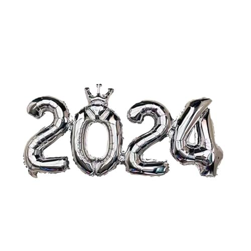 8.6 Zoll 2024 Ballons Nummer 2024 Folienballons für Silvester Party Supplies Party Graduation Dekorationen Home Decoration von Aaoehiewp