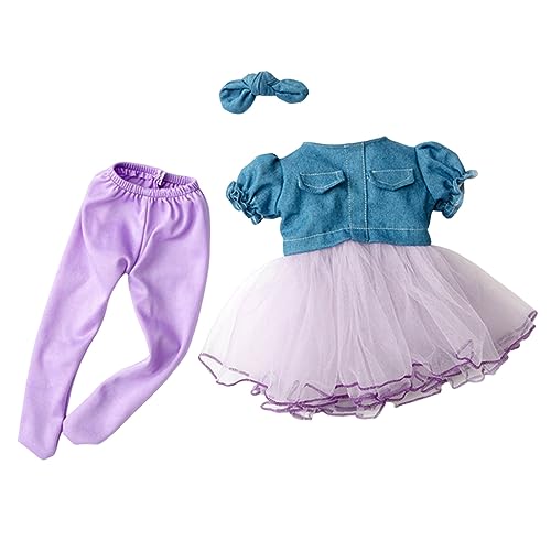 Aaoehiewp Exquisite 18 Zoll Mädchen Puppe Kleidung Und Zubehör Mädchen Puppe Kleid Casual Kleidung Mit Fanny Pack Und Haustier Hund Kinder Geburtstagsfeier (Puppe Nicht inbegriffen) von Aaoehiewp