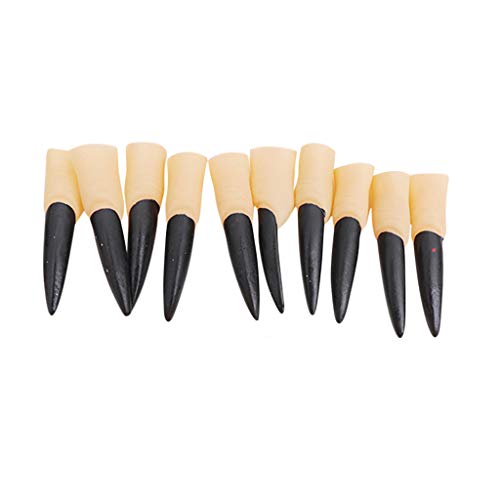 Aaoehiewp Maskerade Halloween Set Nägel Hexenfinger 10pcs Nagelfinger Neuheit lustiges Spielzeug von Aaoehiewp