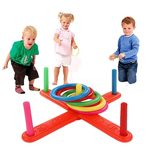 Aaoehiewp Spiel Quoits Kunststoff Spielzeug Reifen Set Pool Fun Garten Outdoor Ring Bildung von Aaoehiewp