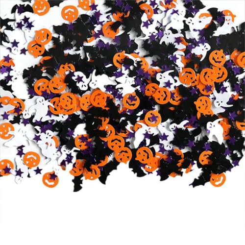 Halloween Party Konfetti Halloween Fledermäuse Hexen Form Glitter Metallic Folie Tisch Streut Konfetti Für Halloween Dekorationen Halloween Kürbis Konfetti Party Sets von Aaoehiewp