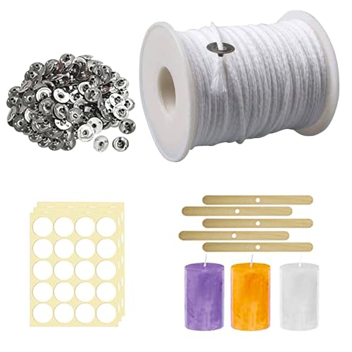 6100cm Kerzendocht,Dochte für Kerzen,Rauchfrei Kerzendochte für Kerzen,Natürlichen Candle Wick,Cotton Candle Wick für DIY Kommunionkerze Duftkerzen Öllampen von Aatpuss