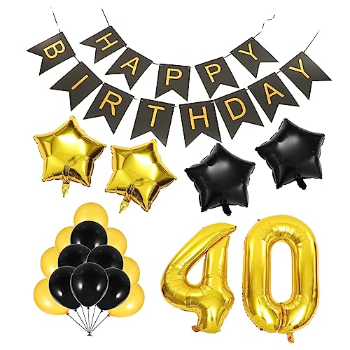 1 Set Geburtstagsdekorationen, Folienballons für unvergessliche Partyfeiern, dekorative Luftballons, um eine fröhliche Atmosphäre für Ihren besonderen Tag zu schaffen 1 Set Geburtstagsdekorationen, Folienballons für unvergessliche Partyfeiern, dekorative Luftballons, um eine fröhliche Atmosphäre für Ihren besonderen Tag zu schaffen von Abaodam