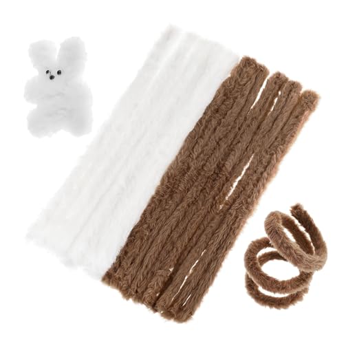 10 Stück Twist Stick Pfeifenreiniger Handwerk Halloween Handwerk Chenille Stiele Pfeifenreiniger zum Basteln Pfeifenreiniger Fell Pfeifenreiniger Handwerk DIY Pfeifenstiele Plüsch von Abaodam