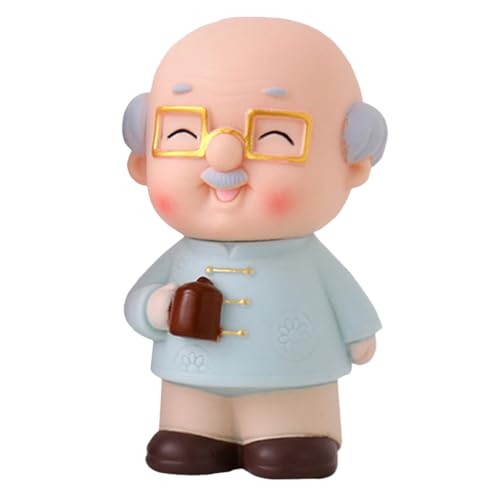 1stk Kuchendekoration Backen Oma Grandpa Figuren Oma Opa Figuren Oma Opa Skulptur Großeltern Eltern Romantische Paarfiguren in Der Liebe Kleine Puppe Miniatur Alten Vinyl von Abaodam