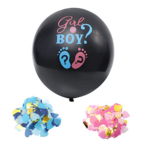 3 Sätze Ballon Geschlecht offenbaren Dekorationen Requisiten für Babyfotos -Party-Foto-Requisite babyshowerparty kinder mitgebsel kindergeburtstag gendern decor Emulsion Black Abaodam von Abaodam