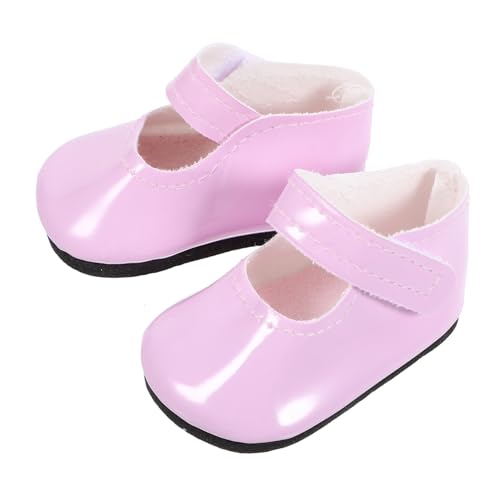 Abaodam 1 18-Zoll-Puppenschuhe Puppenhaus Zubehör puppenkleidung Puppen Kleidung für Puppenaccessoires Miniaturschuhe aus Leder Miniatur-Schuhmodelle Rosa von Abaodam