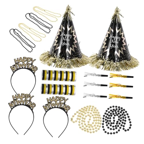 Abaodam 1 Kopftuch kopftücher mevlid hatırası svarowksy Halskette The Souvenir Weihnachtsdekorationen Lametta Partyhüte für den Silvesterabend Silvestermützen für Erwachsene Papier Black von Abaodam