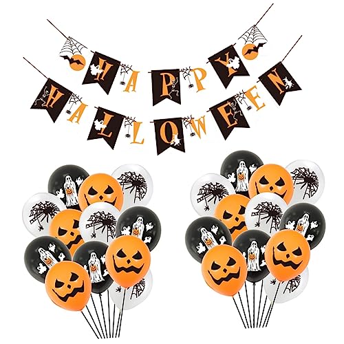 Abaodam 1 Satz Halloween Dekoratives Latte-Ballon-Set Kürbis Ballons Halloween-Animatronik halloween banner halloween luftballons Halloween-Themenballon fröhliche Halloween-Dekoration von Abaodam