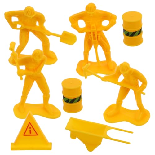 Abaodam 1 Satz Konstruierte Kuchendekoration Dekorationsmodell Bauarbeiter Figur Minifigur Mini Bauarbeiter Bauarbeiter Modelle Aus Kunststoff von Abaodam