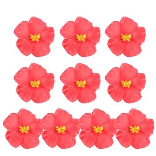 Abaodam 1 Satz Künstliche Hibiskusblüte Sommer-hibiskusblüte Hawaiianische Hibiskusblüte Desktop-hibiskusblüte Blütenkopf Hibiskusblüte Künstliche Dekoration Eva Rot 20st von Abaodam